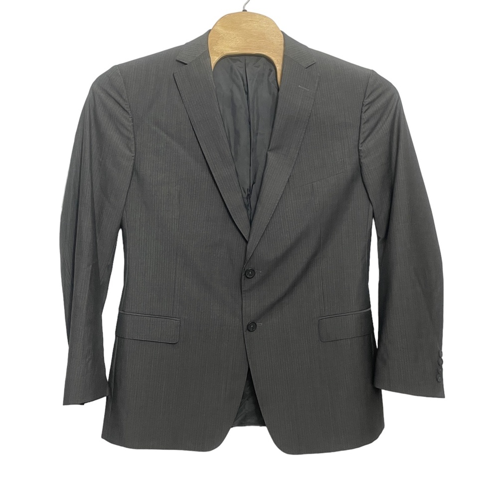 Z Zegna 7-56R Gray‎ Striped Suit Jacket “CITY” 100% Wool